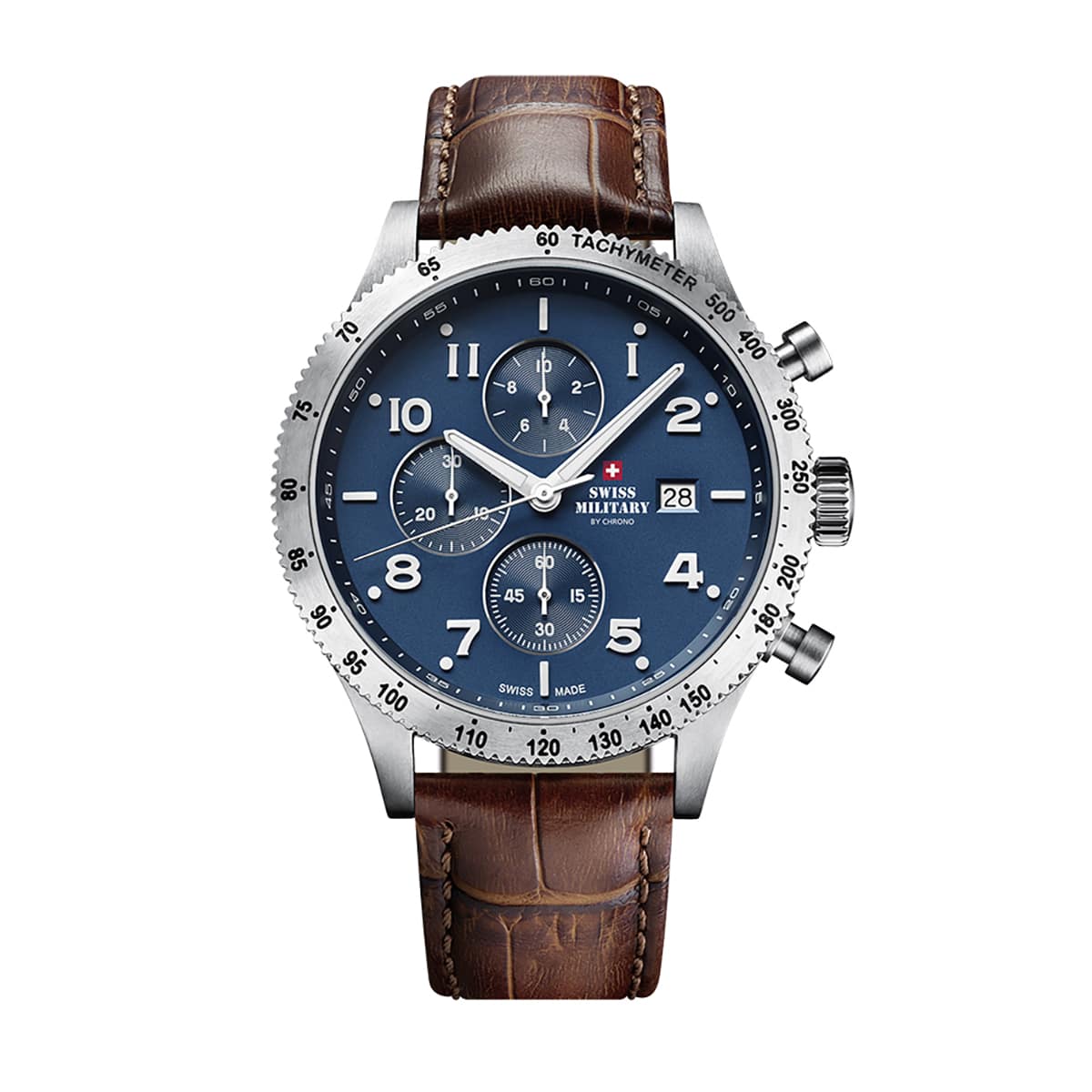 MONTRE SWISS MILITARY HOMME CHRONO CUIR